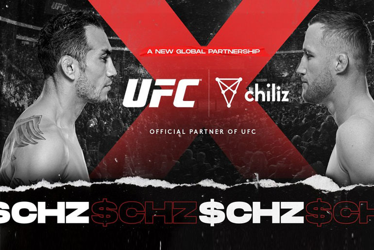پوستر یکی از رقابت‌های UFC به همراه لوگو توکن چیلیز