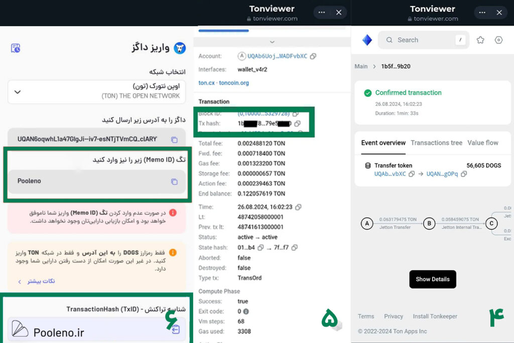 راهنمای انتقال داگز از تون کیپر به کیف پول صرافی پول نو